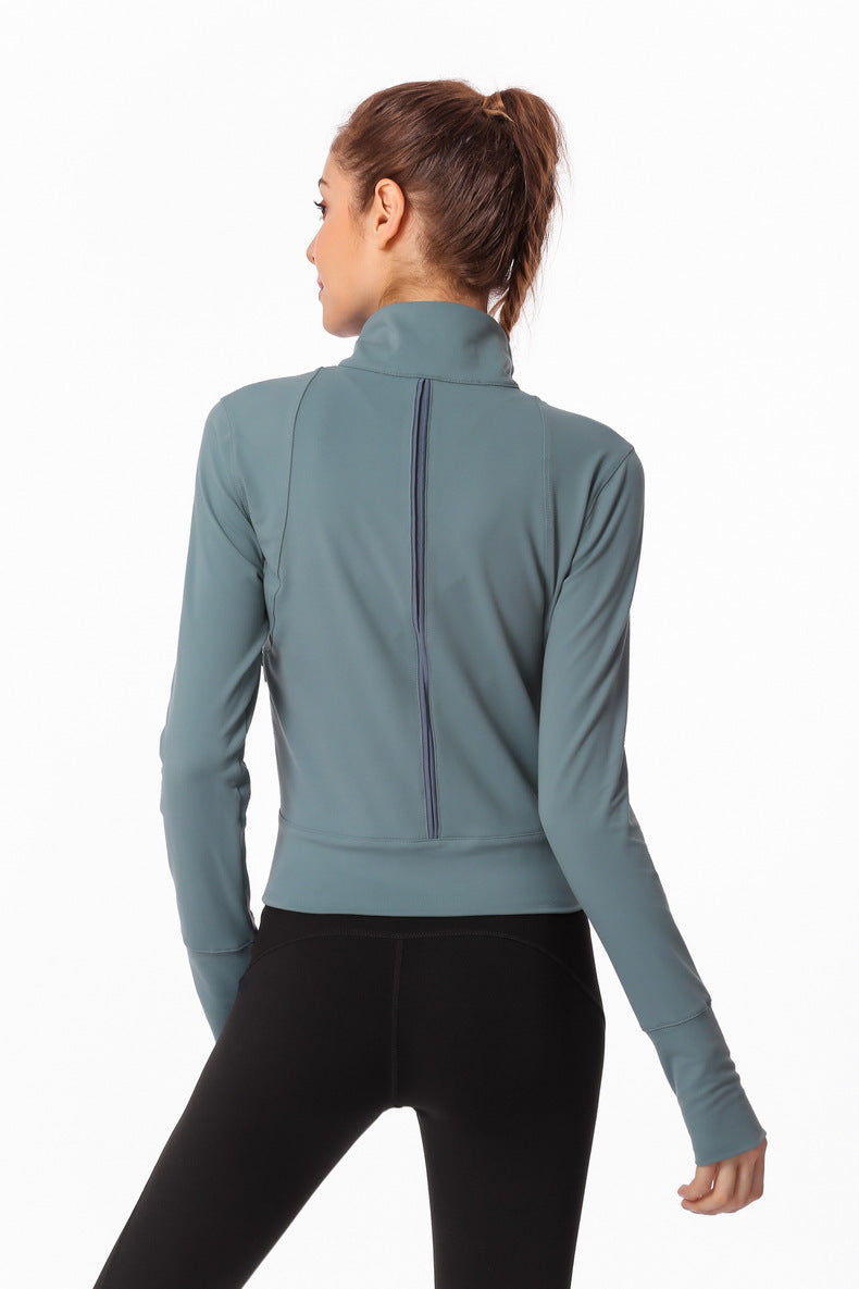 Slim Fit Collared Zipper Jacket