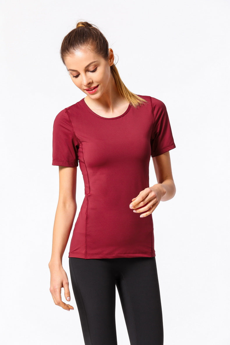 Slim Fit Mesh Back Panel Short Sleeve Tee