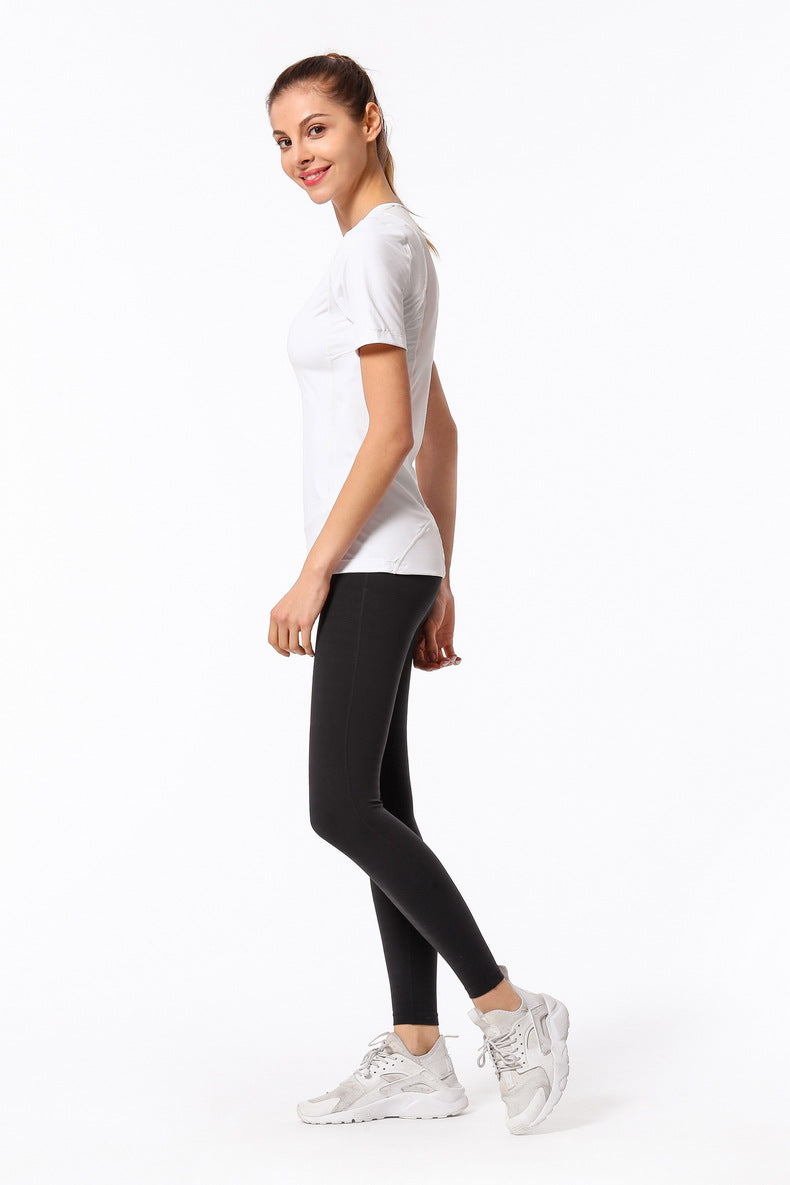 Slim Fit Mesh Back Panel Short Sleeve Tee