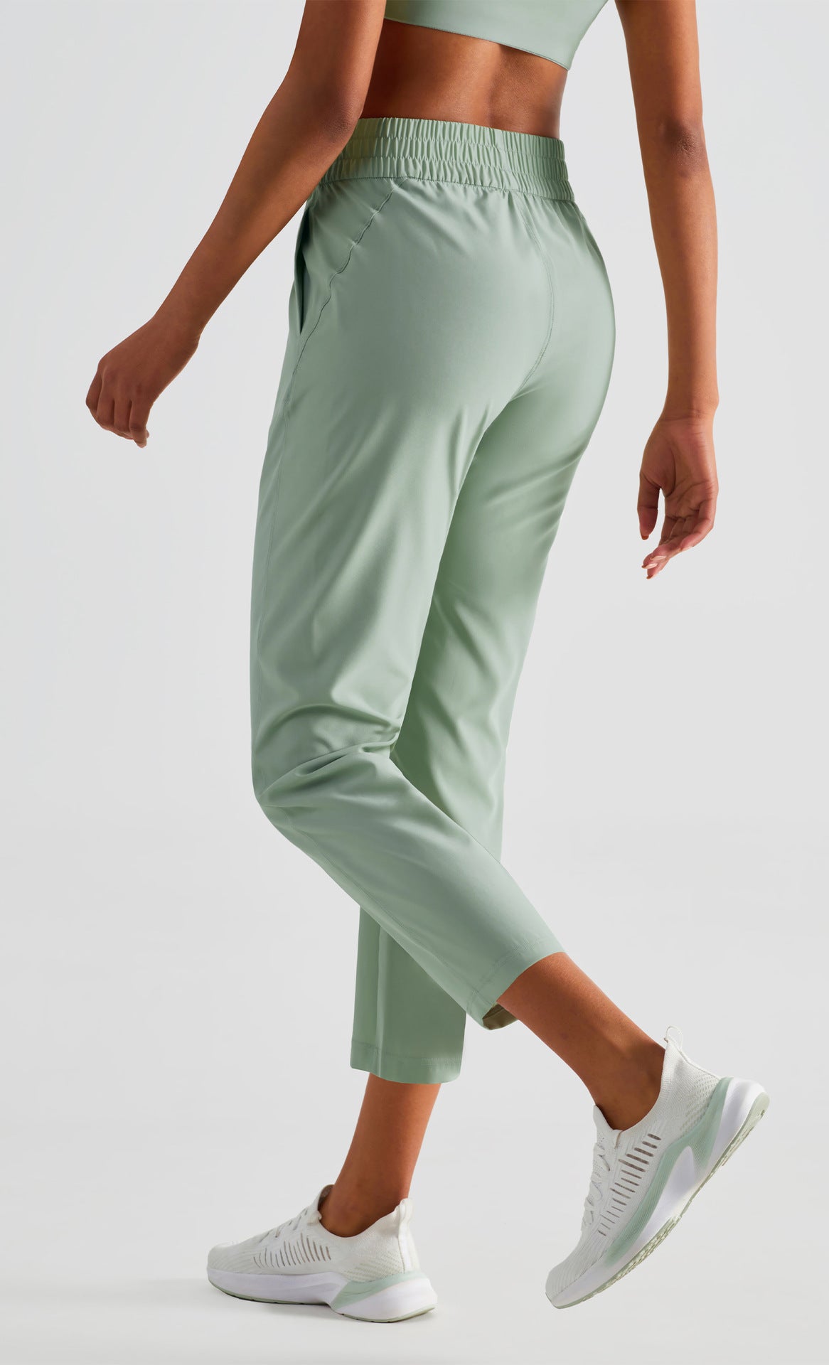 High Rise Cropped Capri Slim Fit Joggers