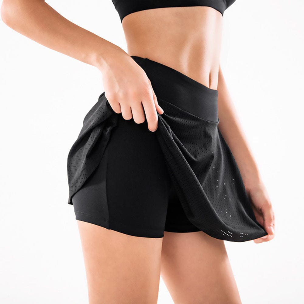 Breathable Ruffled Active Skirt