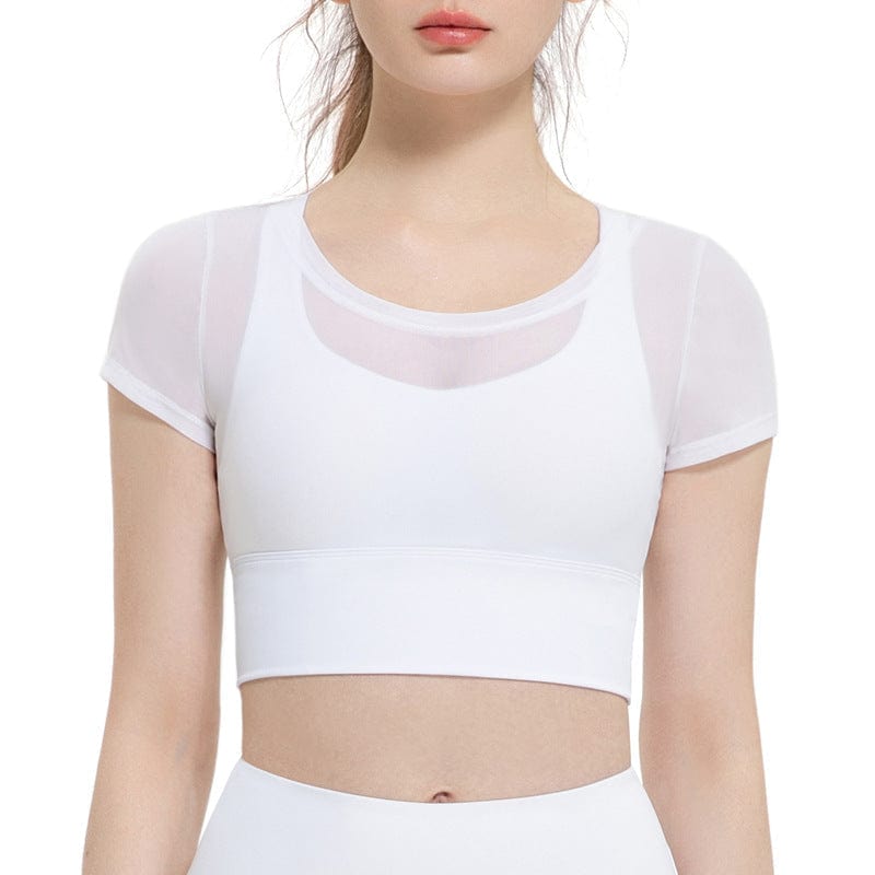 Mesh Cover Sports Bra Top