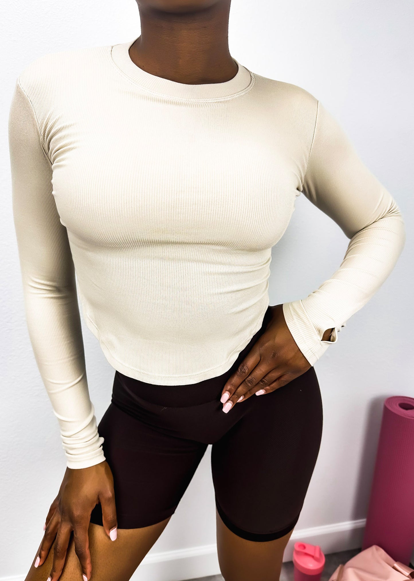 Slim Fit Long Sleeve Contouring Top