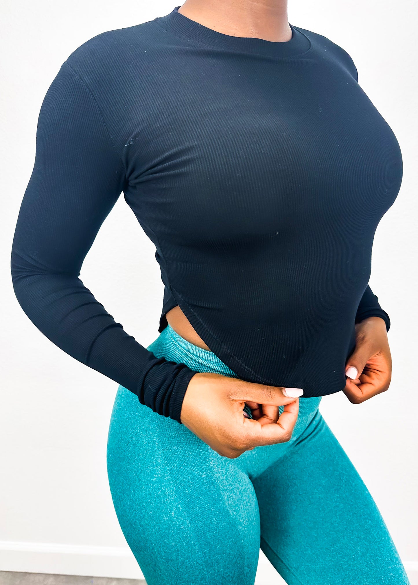 Slim Fit Long Sleeve Contouring Top