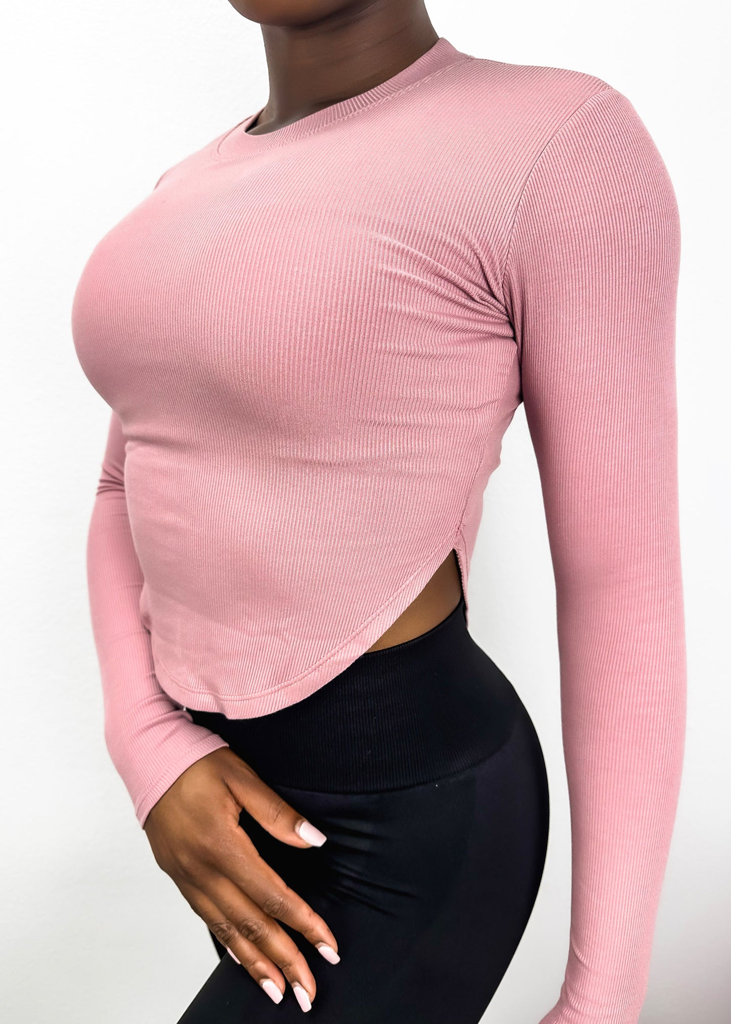Slim Fit Long Sleeve Contouring Top