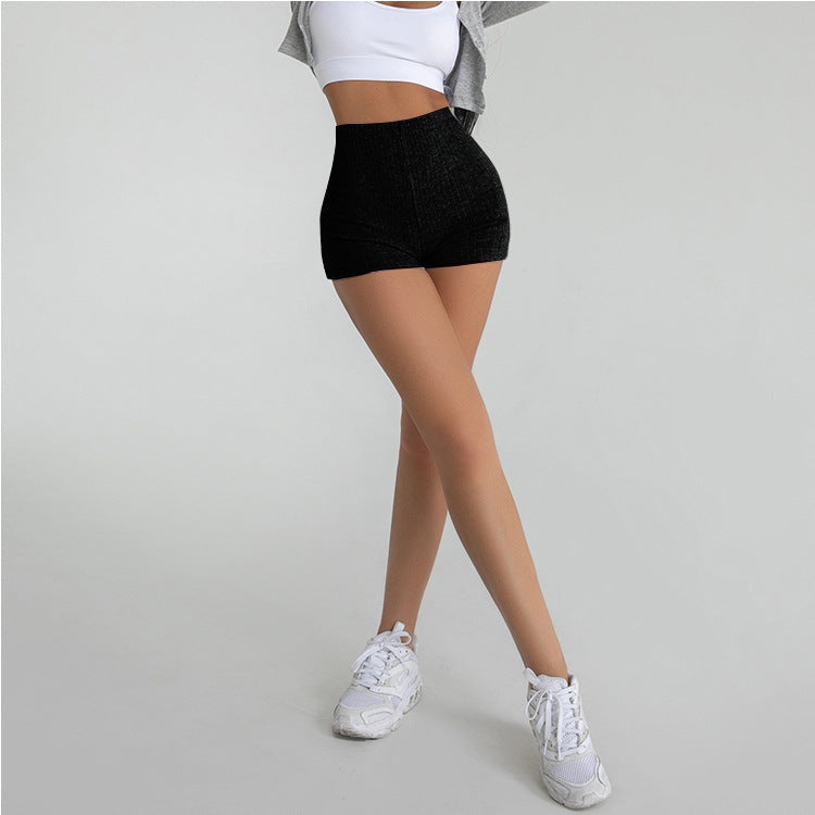 Ribbed High Rise Soft Shorts
