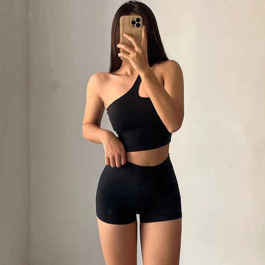One Shoulder Strap Sports Bra Tank