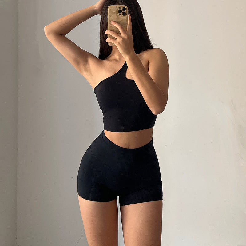 One Shoulder Strap Sports Bra Tank