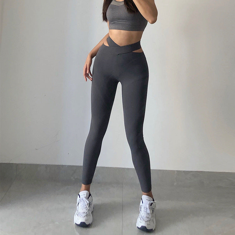 Cross V Waist Leggings