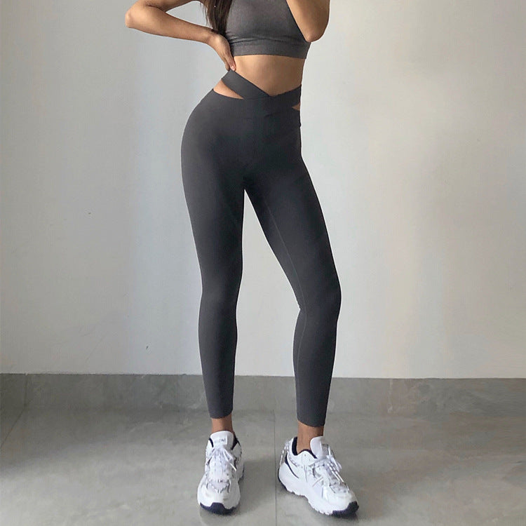Cross V Waist Leggings