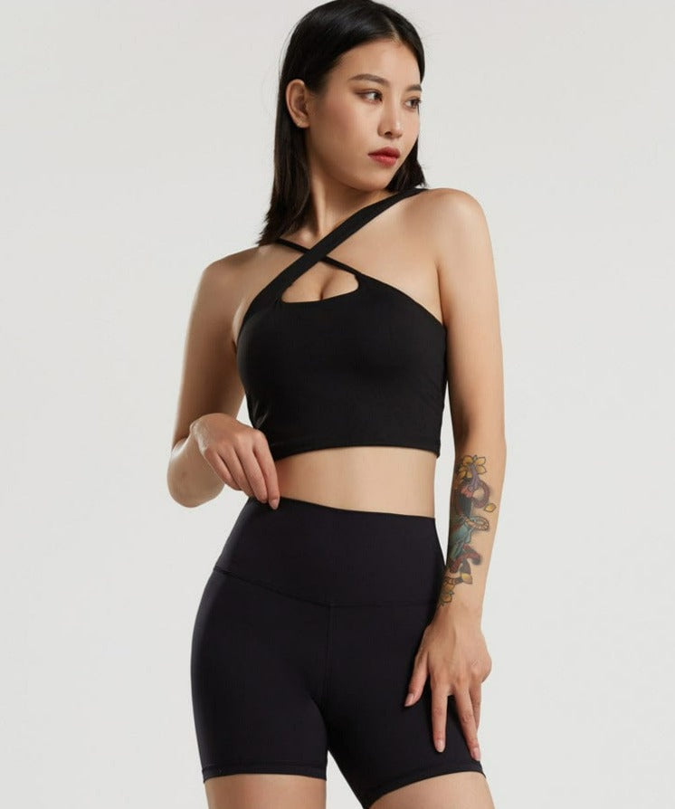 Asymmetrical Straps Multi Wear Bra Tank