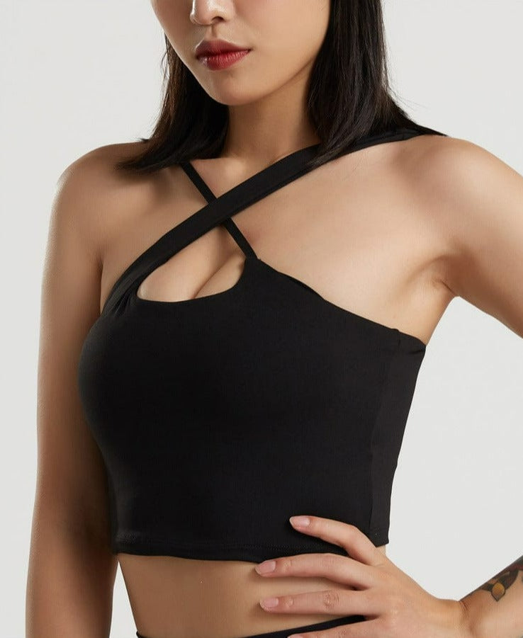 Asymmetrical Straps Multi Wear Bra Tank