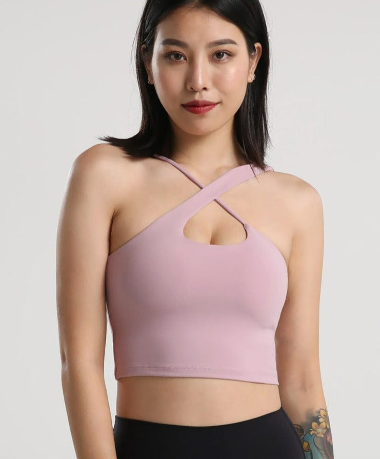 Asymmetrical Straps Multi Wear Bra Tank