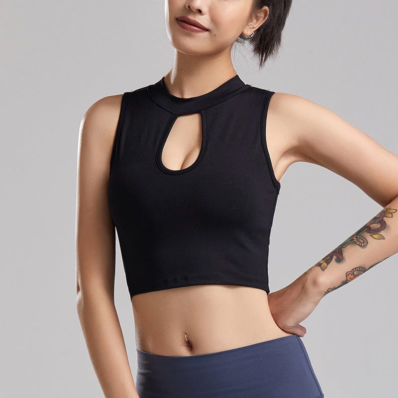 Circular Cutout Sleeveless Bra Tank