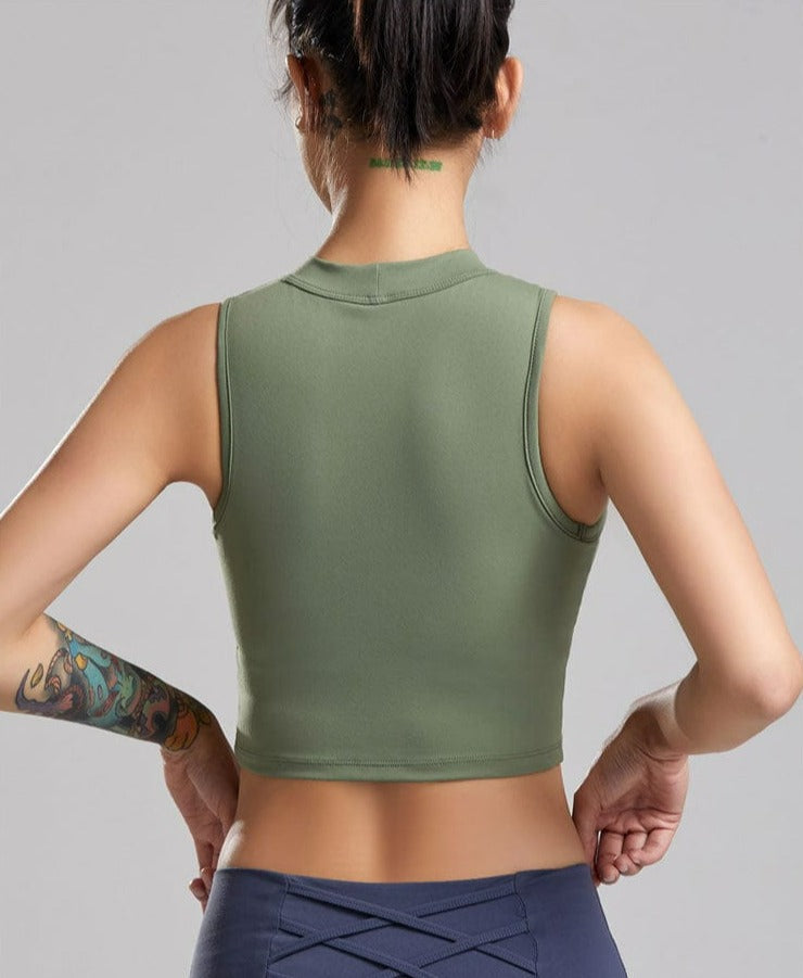 Circular Cutout Sleeveless Bra Tank