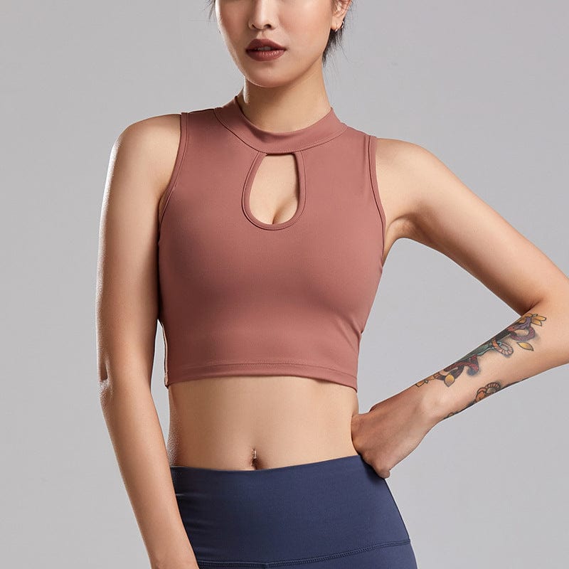 Circular Cutout Sleeveless Bra Tank