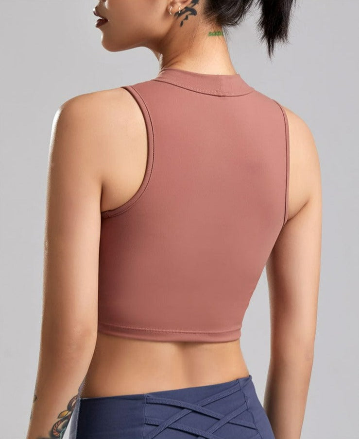 Circular Cutout Sleeveless Bra Tank
