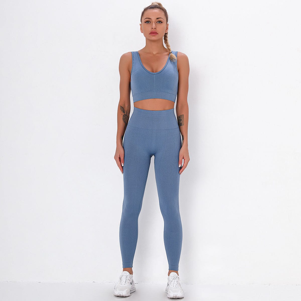 Ribbed Cropped Tank & Leggings Two Piece Set