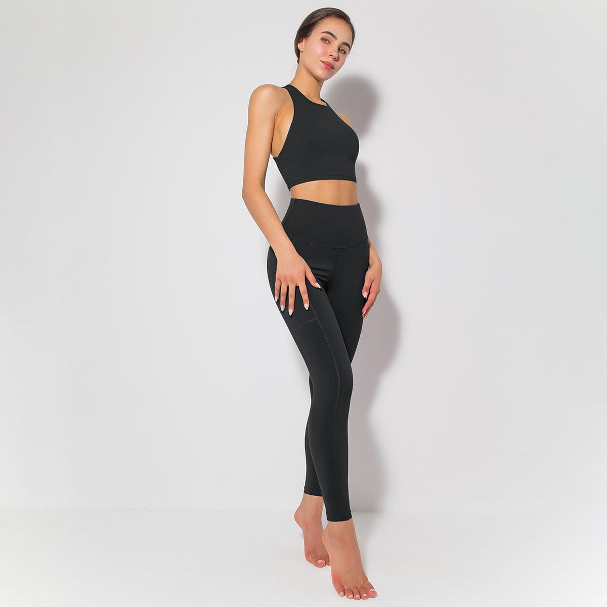 Cross Back Sports Bra & Sculpting Leggings Set