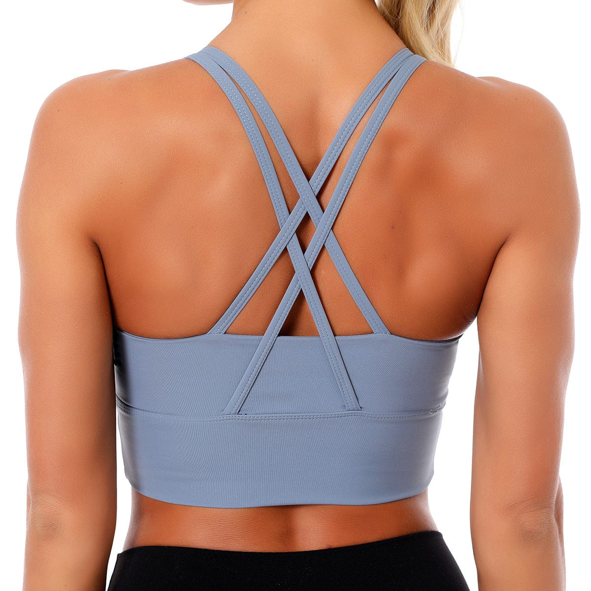 Double Crossover Racerback Sports Bra
