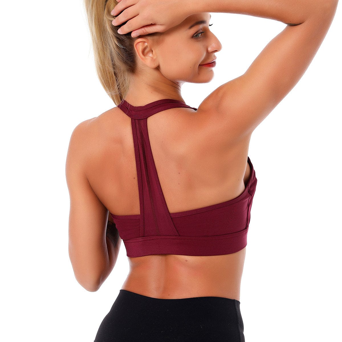 Scoop Halter Racerback Sports Bra