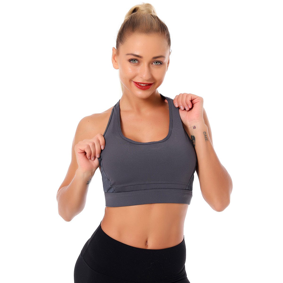 Scoop Halter Racerback Sports Bra