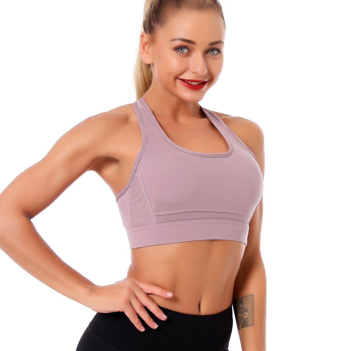 Scoop Halter Racerback Sports Bra