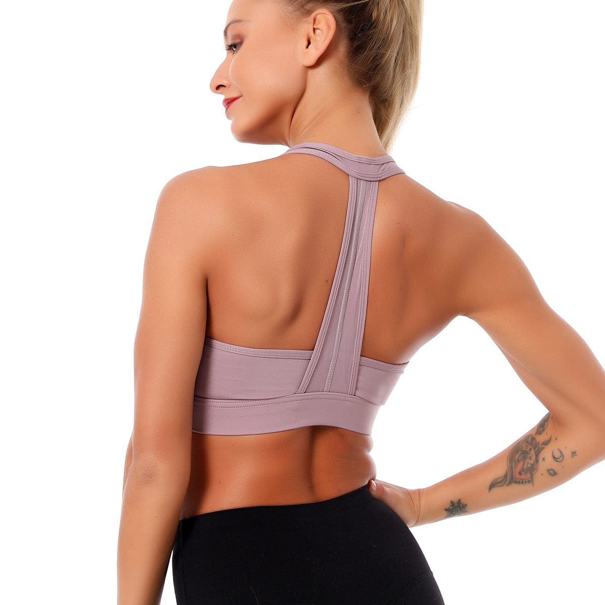 Scoop Halter Racerback Sports Bra
