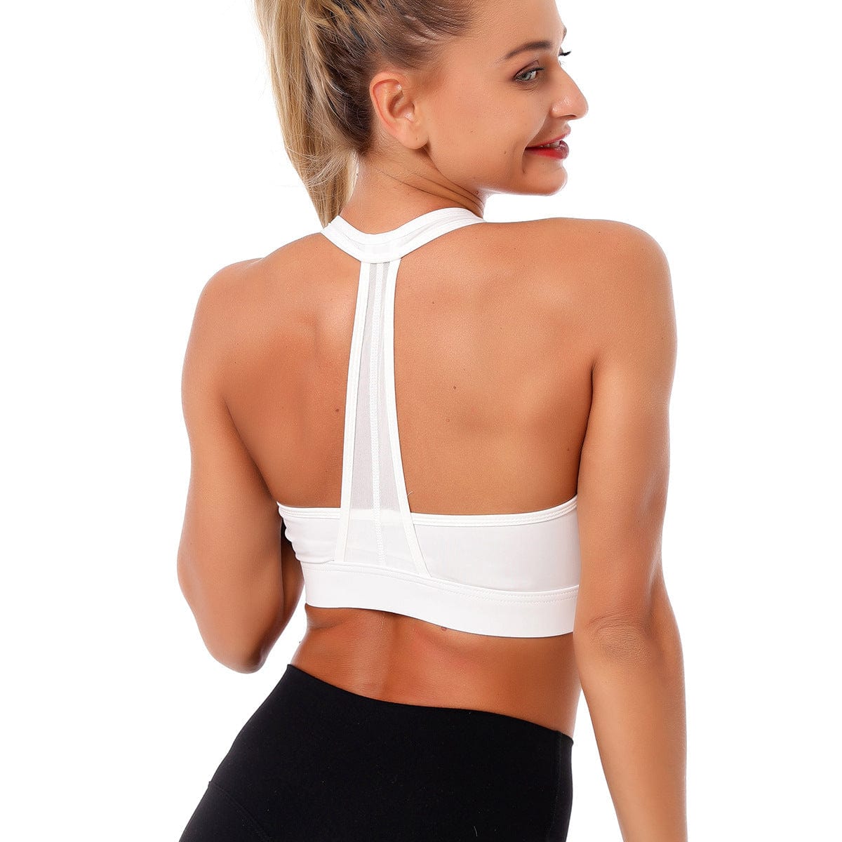 Scoop Halter Racerback Sports Bra