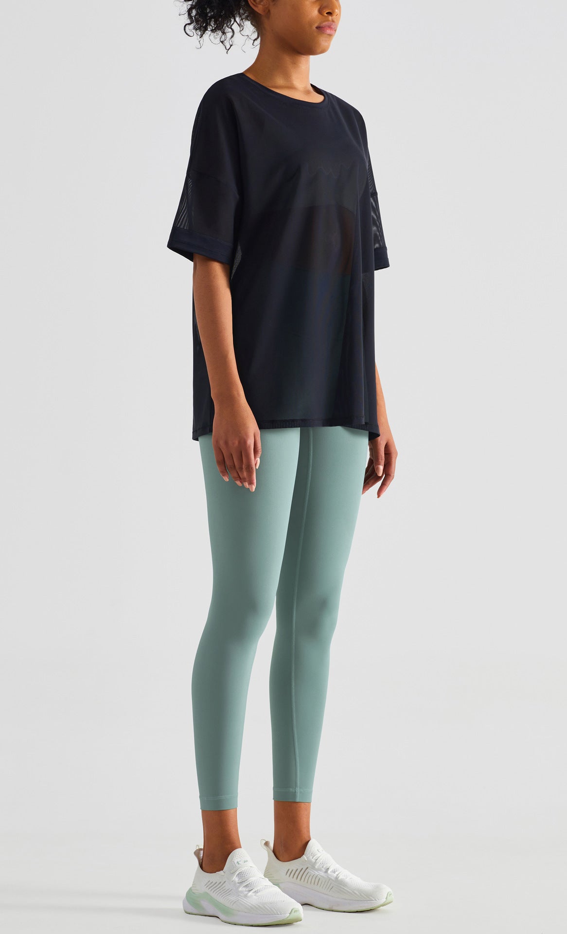 Mesh Stitching Casual Sports Top & Cover Up