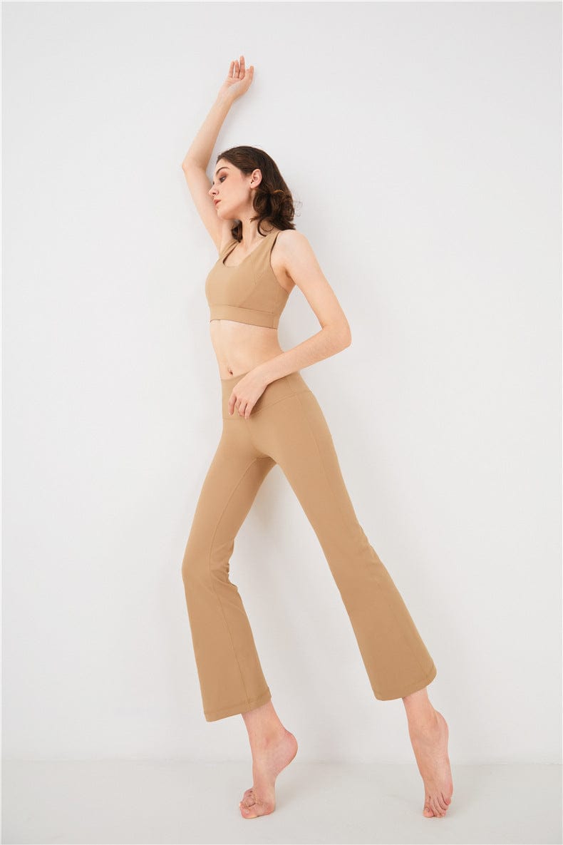High Rise Cropped Flared Yoga Pants