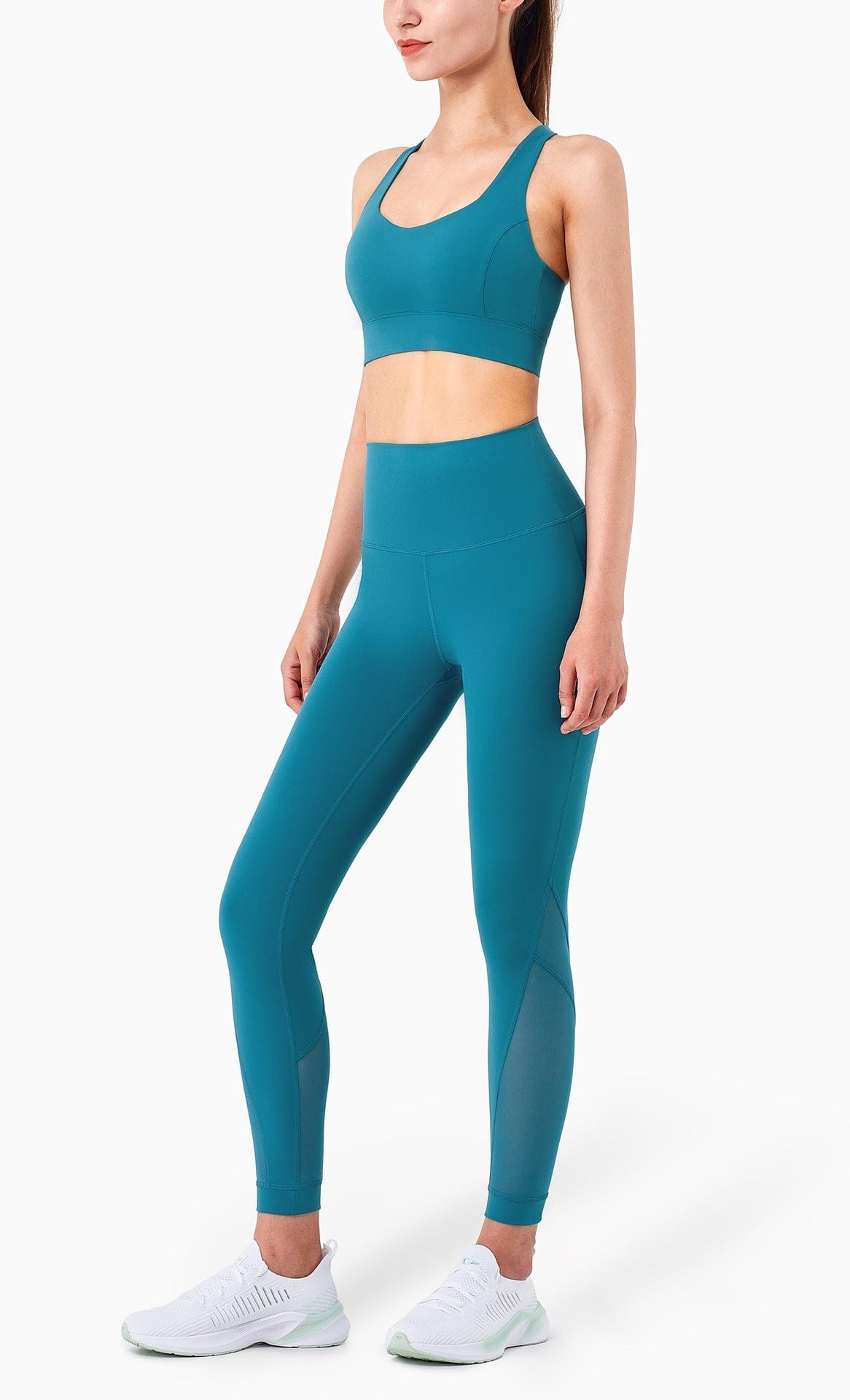 Mesh Paneling High Rise Leggings