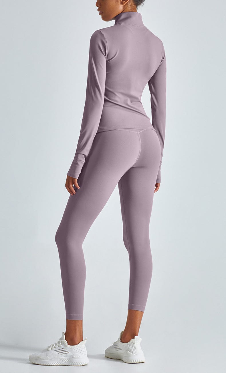Two-Piece Jacket & High-Rise Leggings Set