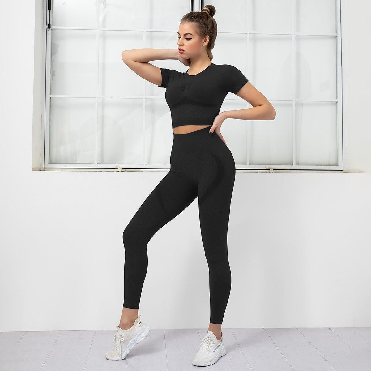 Sculpting Active Top & Leggings Two Piece Set