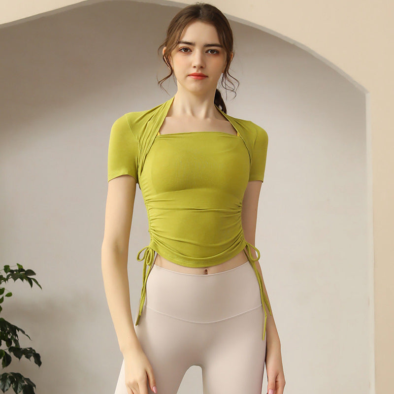 Drawstring Short Sleep Active Top