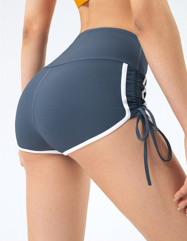 High Waisted Shorts with Adjustable Strings