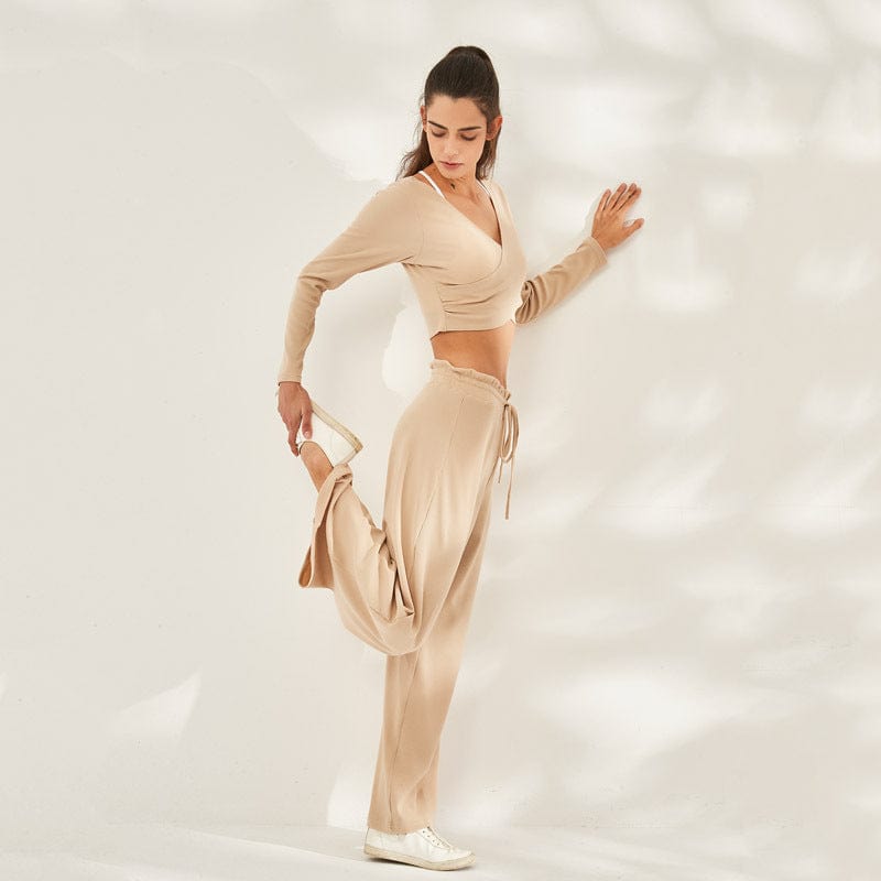 Relaxed Wide Leg Pants w/ Drawstring