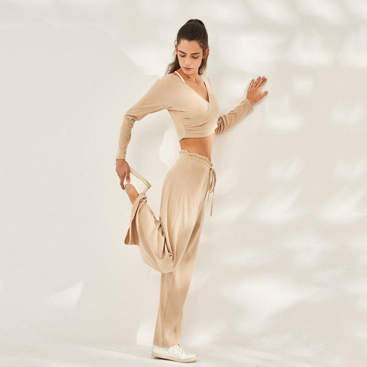 Relaxed Wide Leg Pants w/ Drawstring
