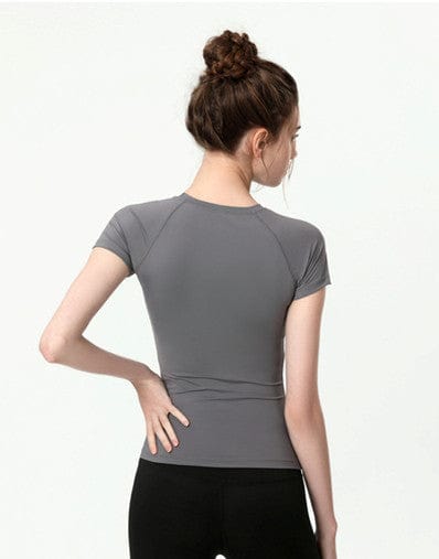 Long Fitted Short Sleeve Active Top