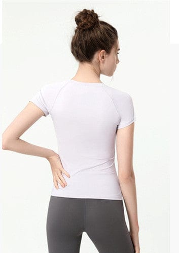Long Fitted Short Sleeve Active Top