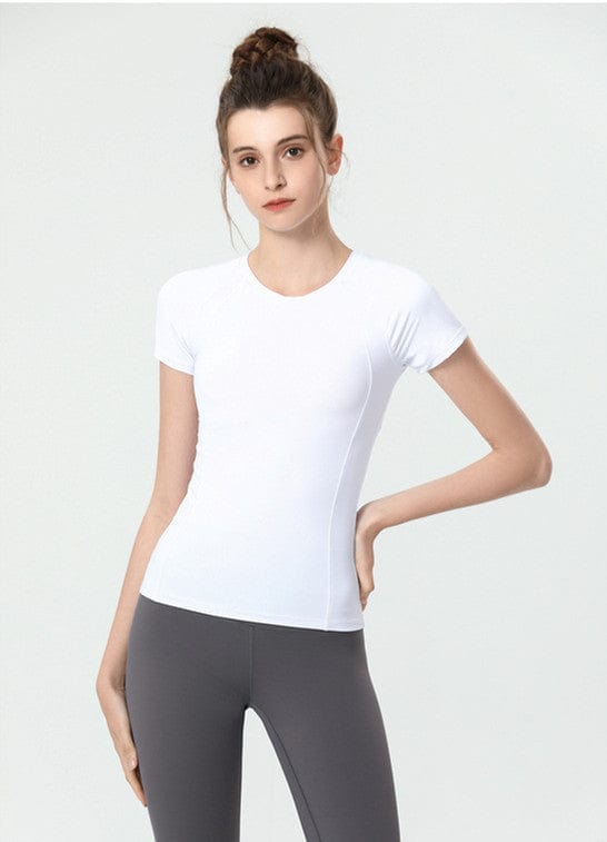 Long Fitted Short Sleeve Active Top
