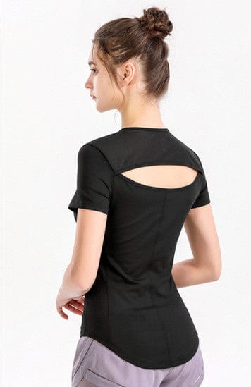 Open Back Short Sleeve Top