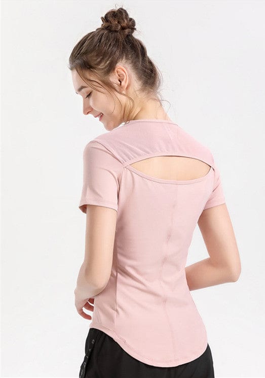 Open Back Short Sleeve Top