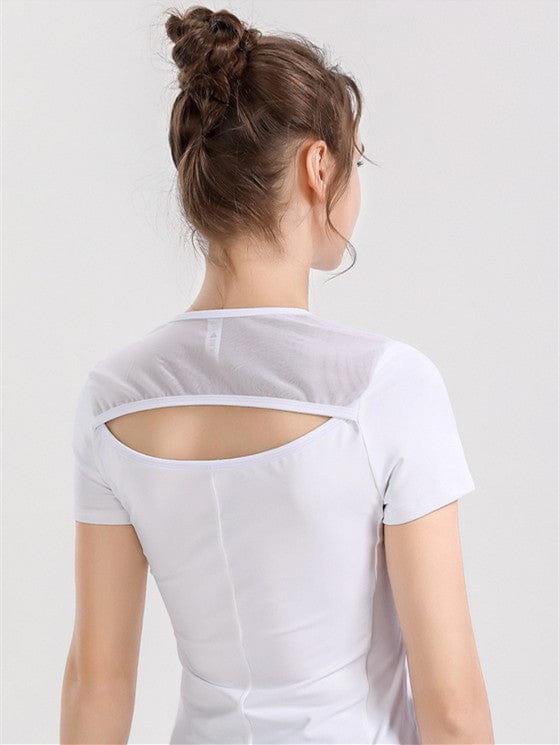 Open Back Short Sleeve Top