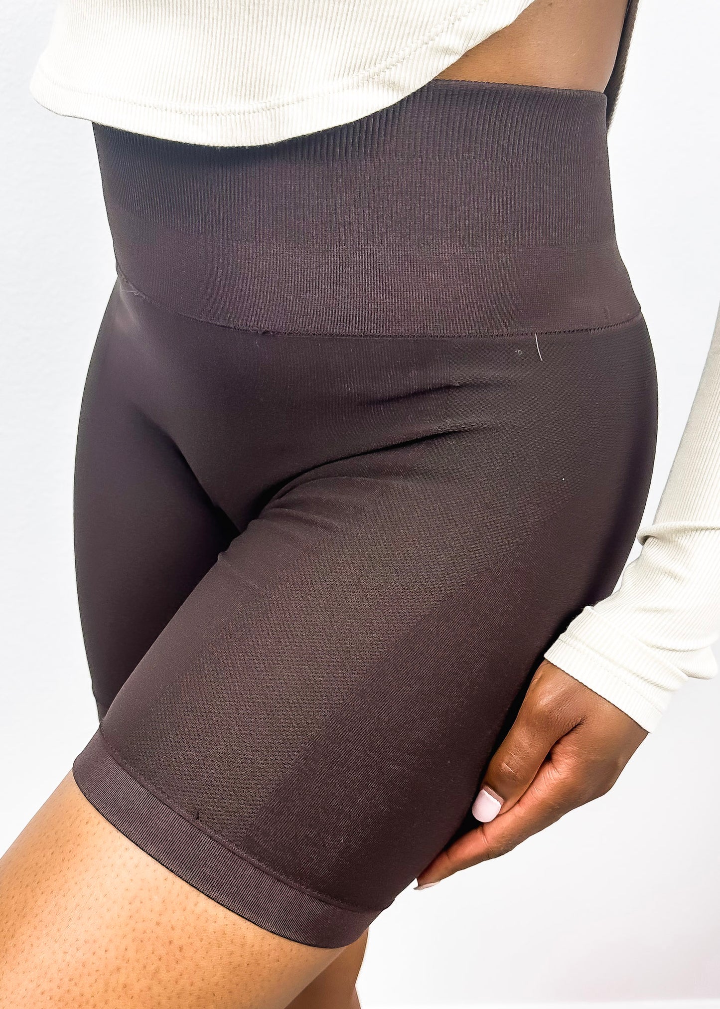 High Waist Side Mesh Active Shorts