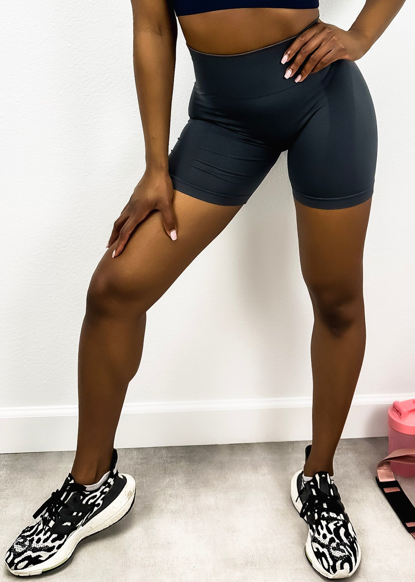 High Waist Side Mesh Active Shorts