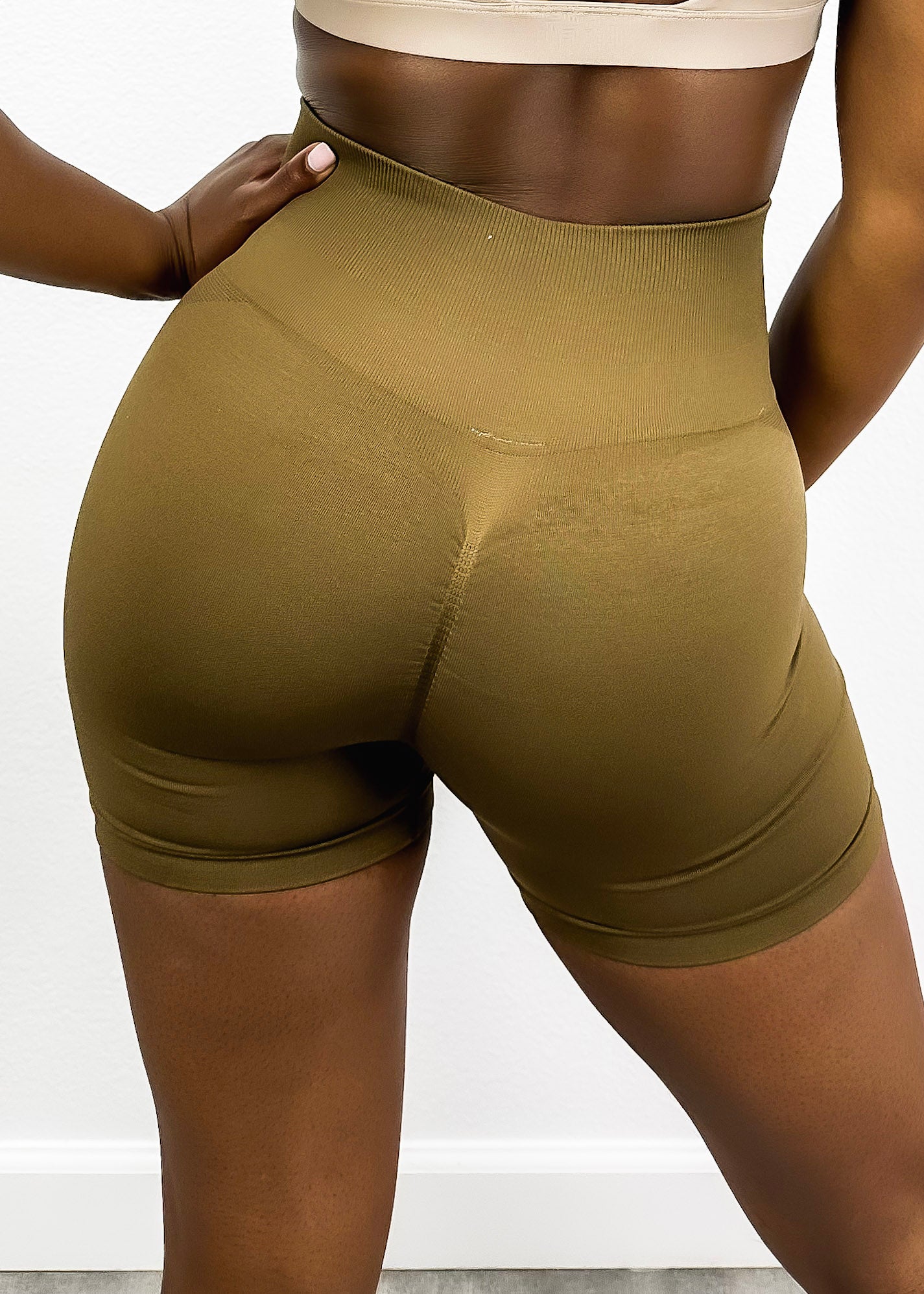 High Waist Side Mesh Active Shorts