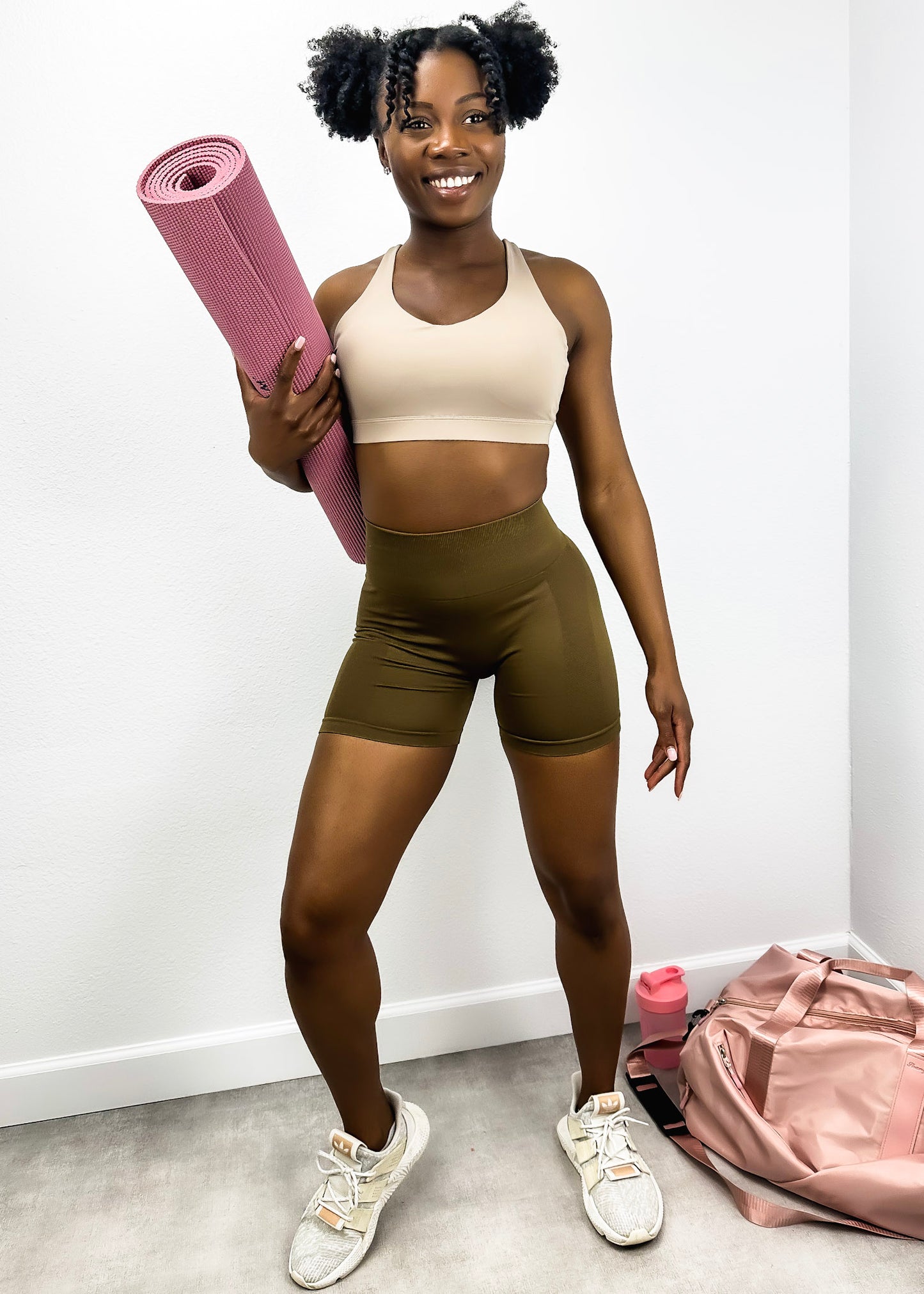 High Waist Side Mesh Active Shorts