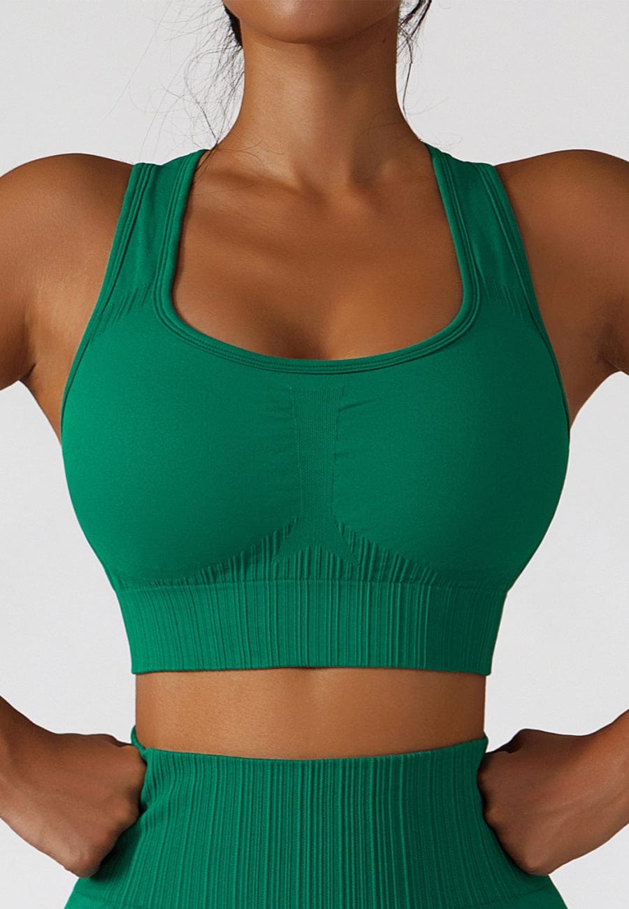 Scoop Neckline Workout Sports Bra