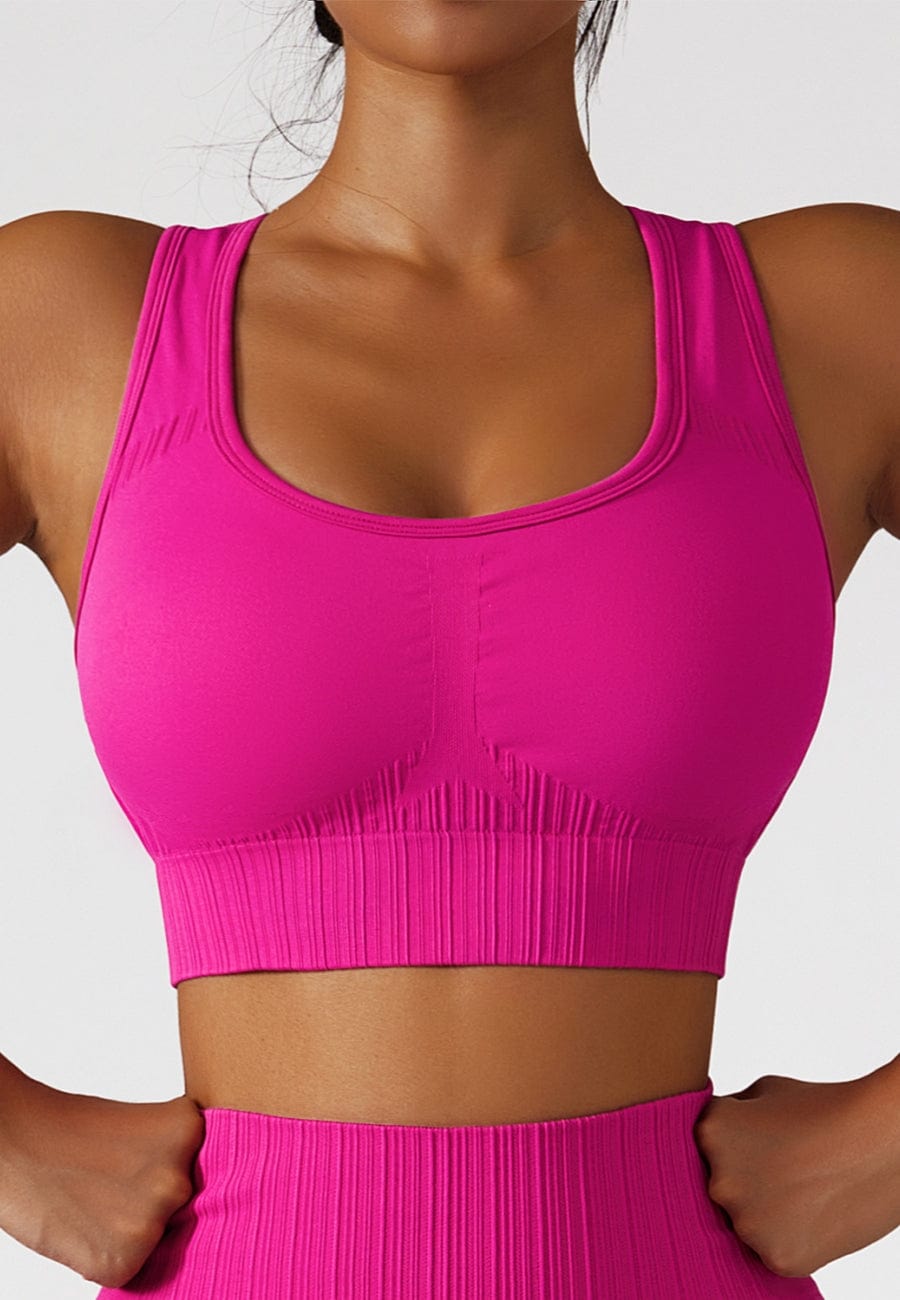 Scoop Neckline Workout Sports Bra
